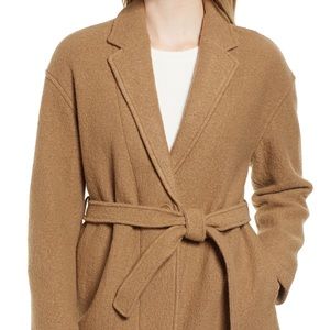 NWT JCREW Camille Short Boiled Wool Wrap Coat
